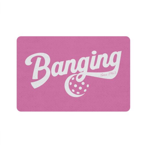 Banging Pink Food Mat white background top down image